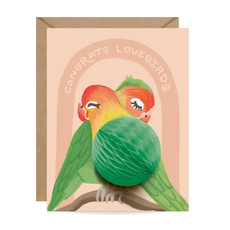 Card Pop-up Lovebirds