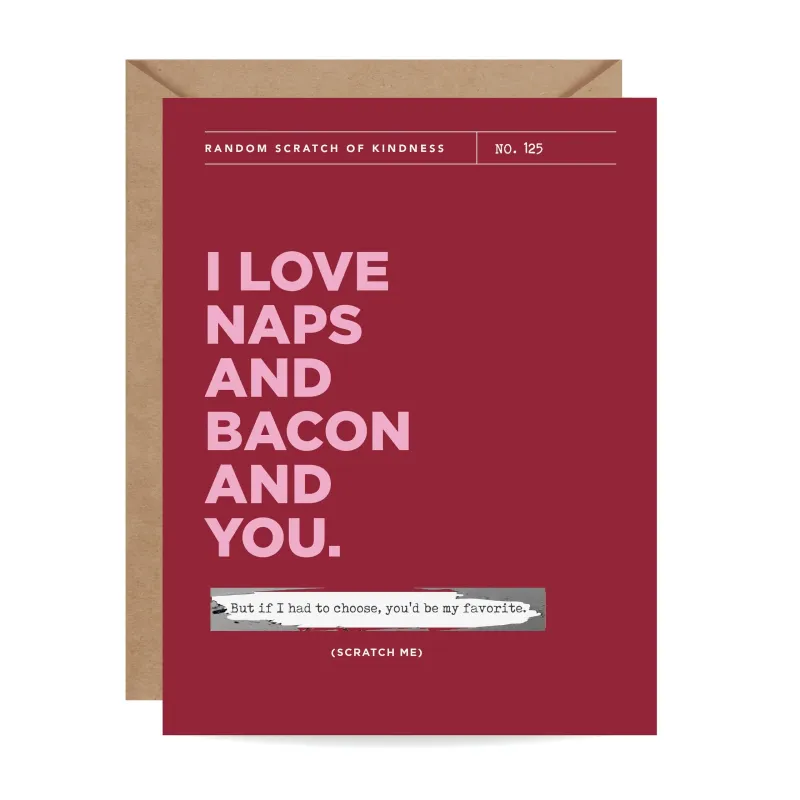 Card Scratch-off Naps And Bacon