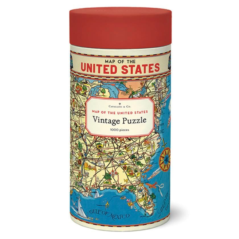 Map Of USA 1,000 Piece Vintage Puzzle