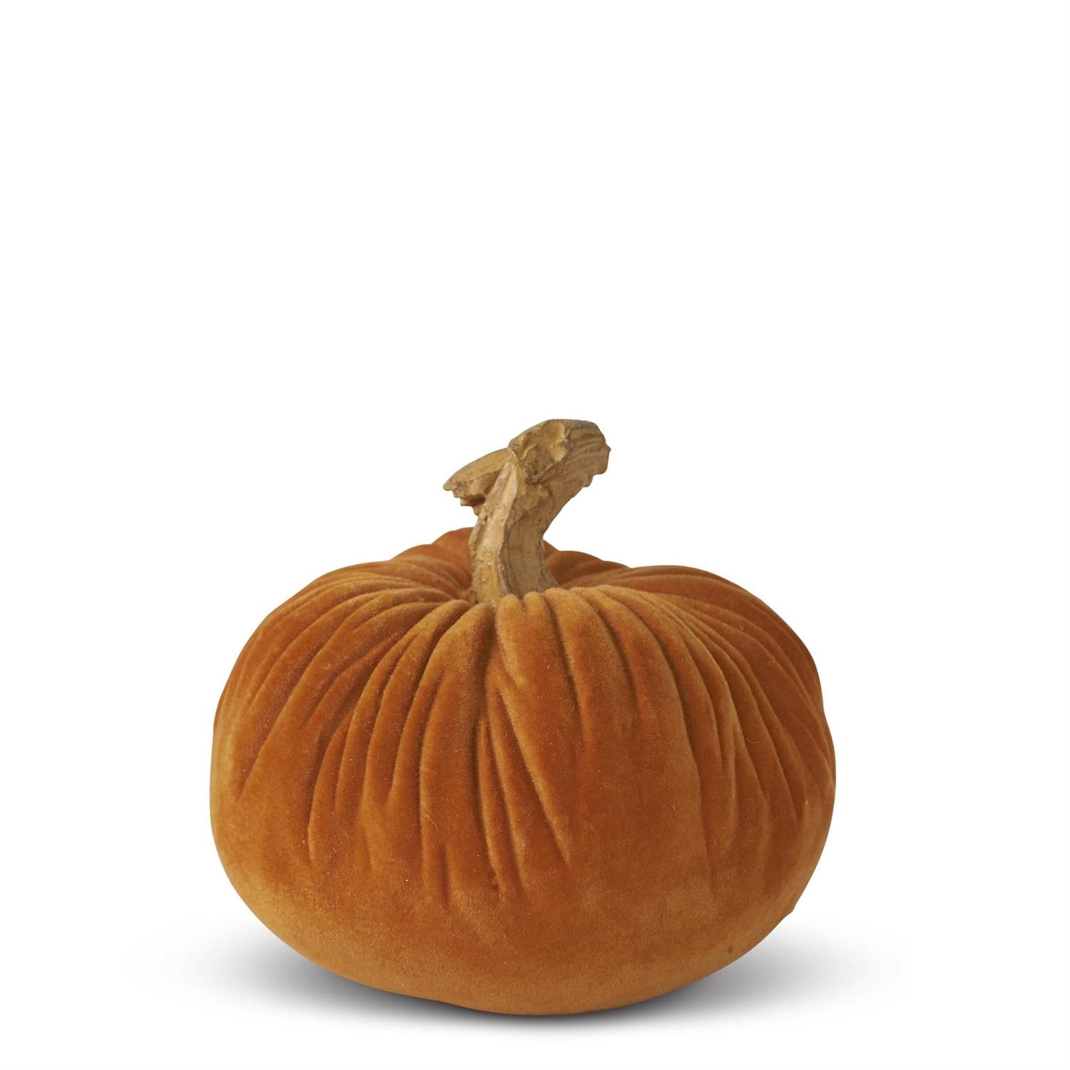 Orange Velvet Pumpkin 2.75&quot;