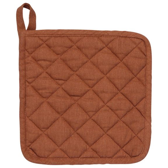 Hand Knit Cotton Potholder Trivet Cinnamon Stick