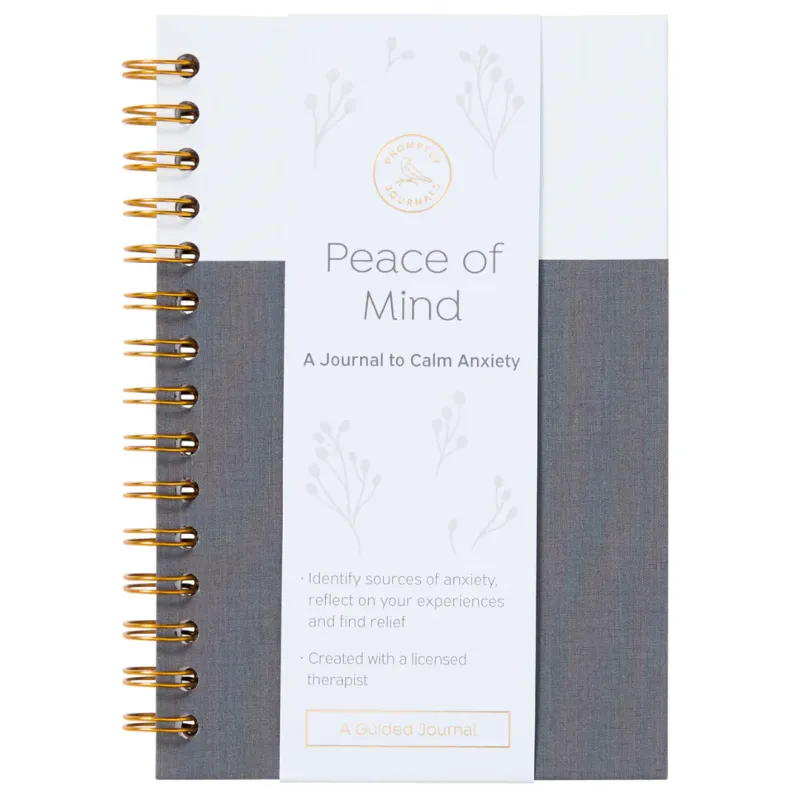 Peace Of Mind A Journal To Calm Anxiety Stone Grey