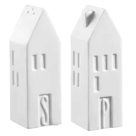Set Of 2 Village House Salt And Pepper Shakers