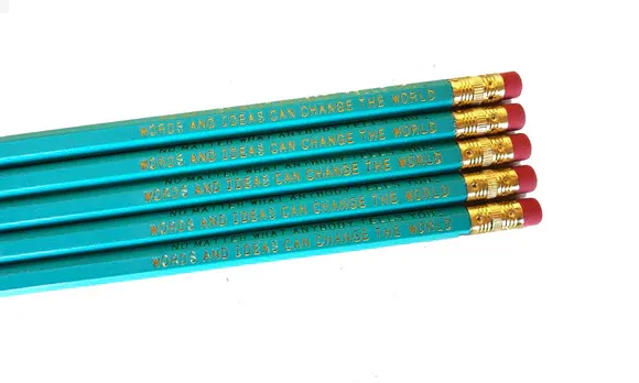Pencil Set Words And Ideas Can Change The World