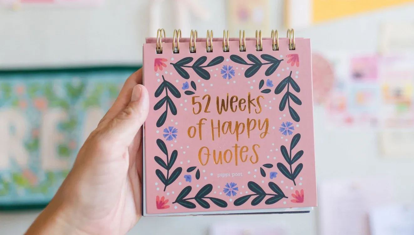 Desk Flip Calendar 52 Weeks Of Happy Quotes