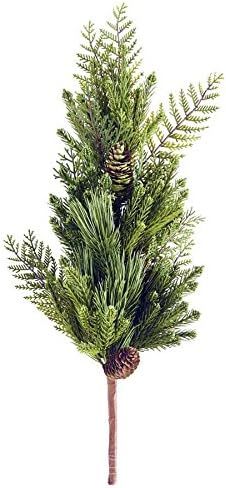 Soft Green Pine Stem With Pinecones 32&quot; Final Sale