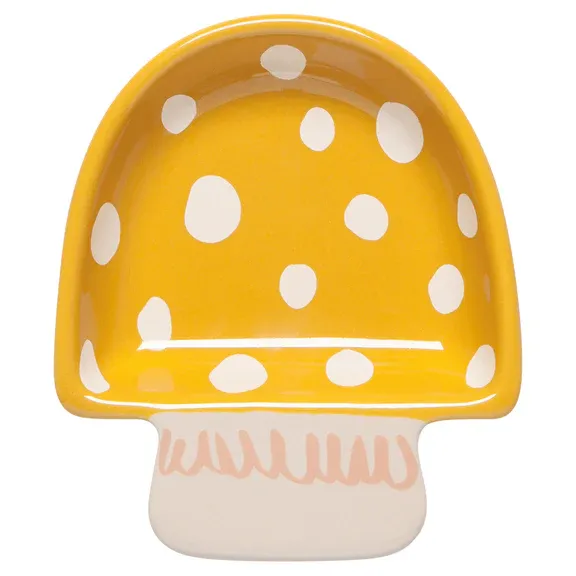 Toadstool Mushroom Pinch Bowl Deep Yellow