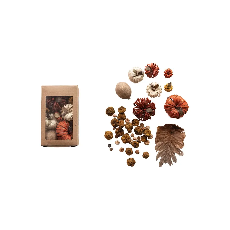 Dried Natural Pumpkin Shaped Fall Mix