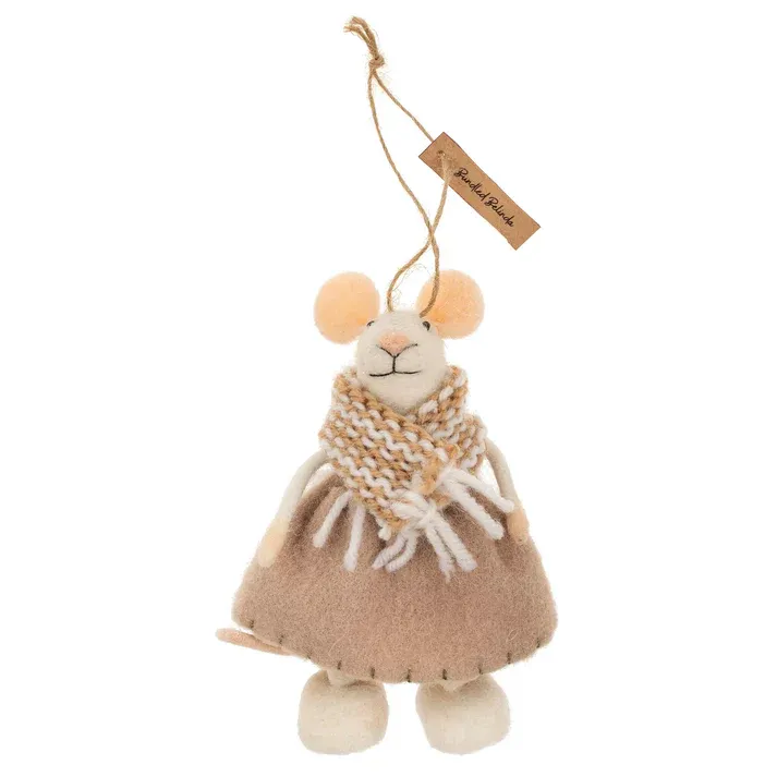 Felt Mouse Bundled Belinda Ornament
