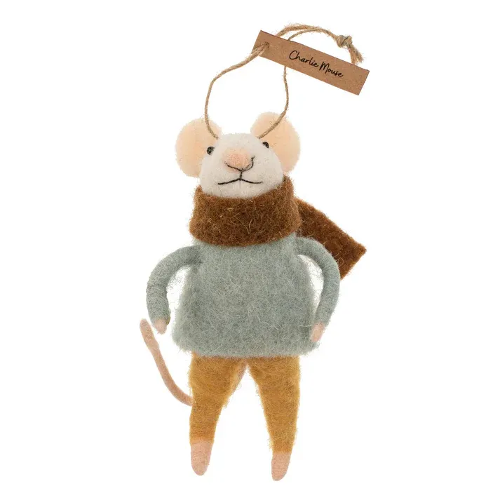 Felt Mouse Charlie Mouse Ornament