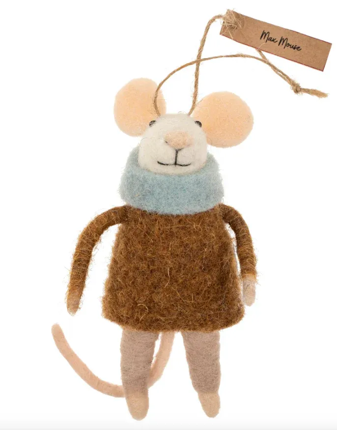 Felt Mouse Max Mouse Ornament