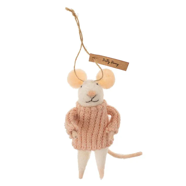 Felt Mouse Pretty Paulina Ornament