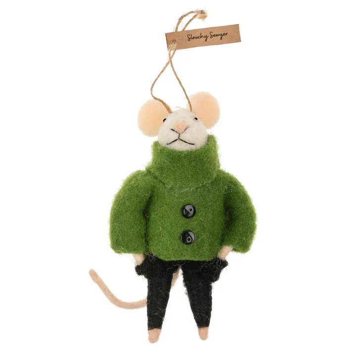 Felt Mouse Slouchy Sawyer Ornament