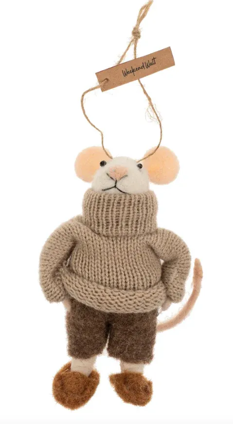 Felt Mouse Weekend Walt Ornament