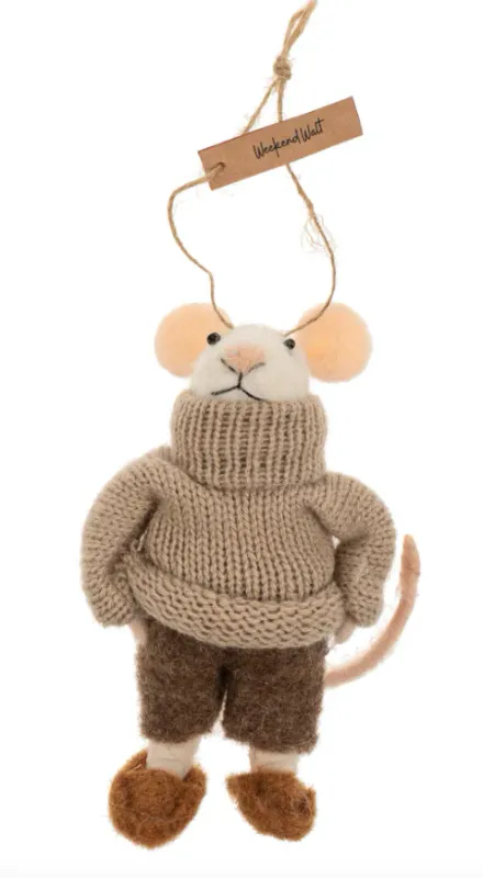 Felt Mouse Weekend Walt Ornament