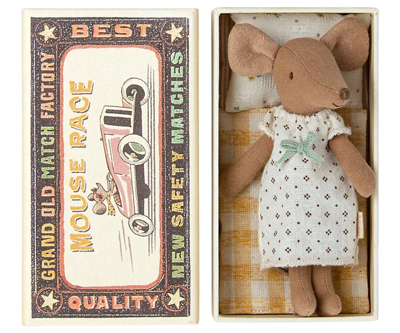 Maileg Big Sister Mouse In Matchbox Mouse Race