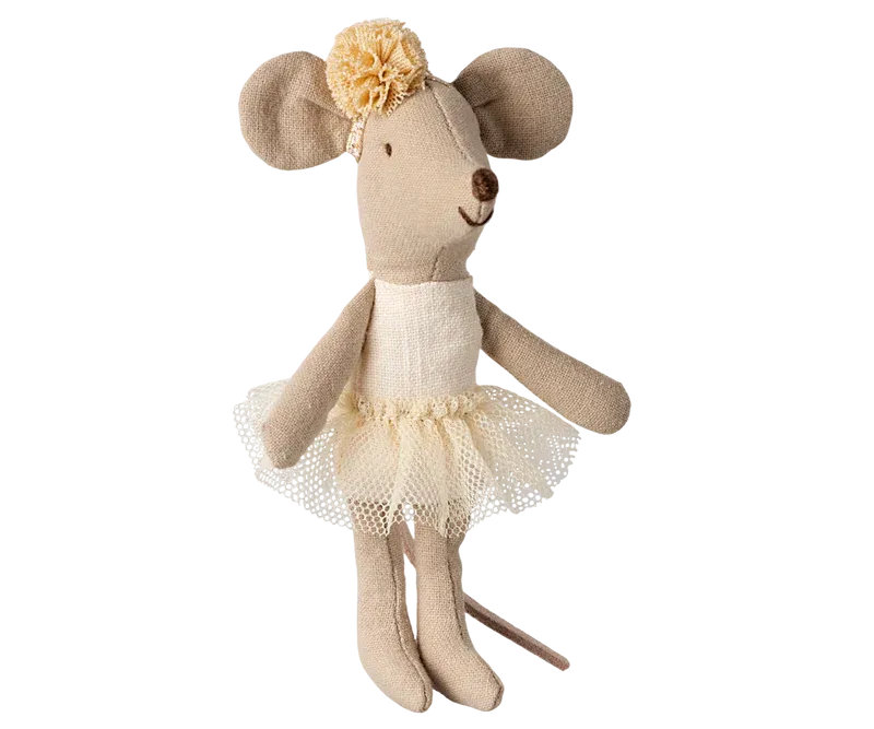 Maileg Ballerina Mouse Little Sister Off White