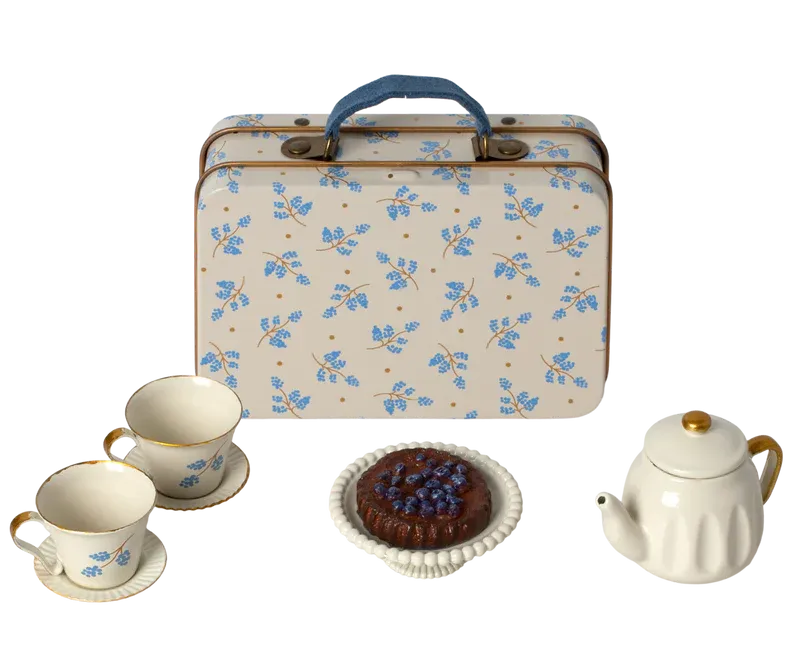 Maileg Mouse Afternoon Treat Blue Madelaine