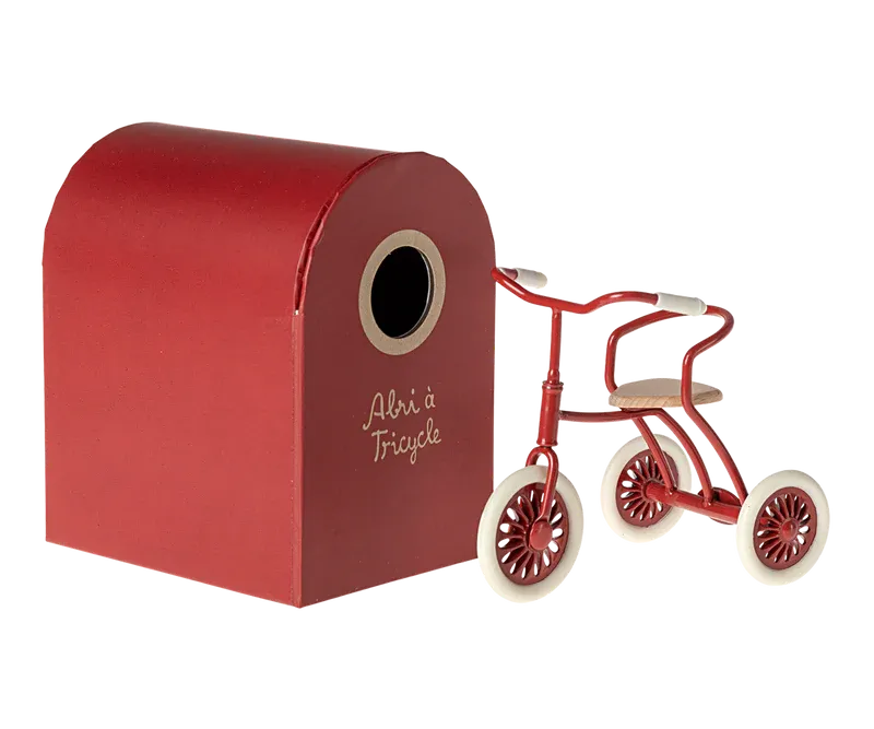 Maileg Mouse Abri A Tricycle Red