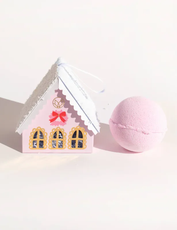 Musee Bath Balm Christmas Village Pink House