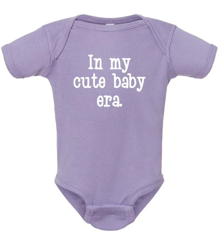 In My Cute Baby Era Purple Baby Onesie 18 Months