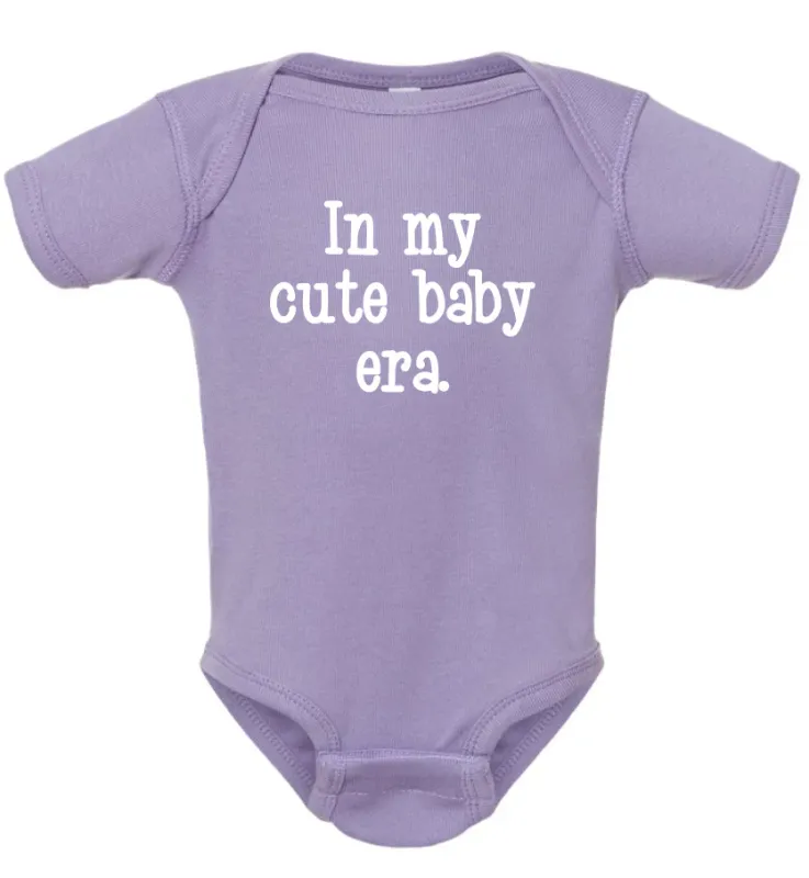 In My Cute Baby Era Purple Baby Onesie 18 Months