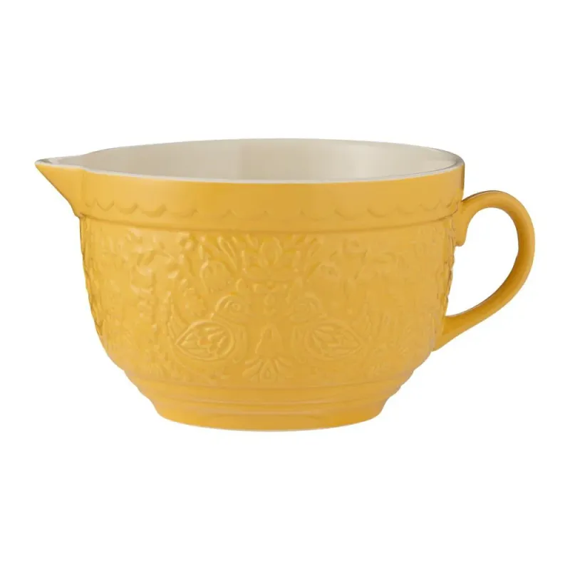 Mason Cash Home To Roost Golden Poppy Batter Bowl 7.5&quot;
