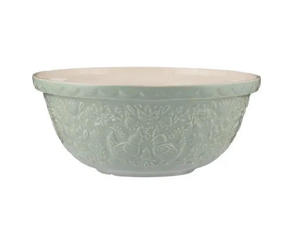 Mason Cash Home To Roost Sage Mixing Bowl 11.75&quot;