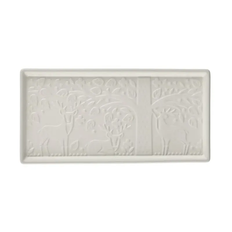 Mason Cash In The Forest Cream Serving Platter 12&quot;