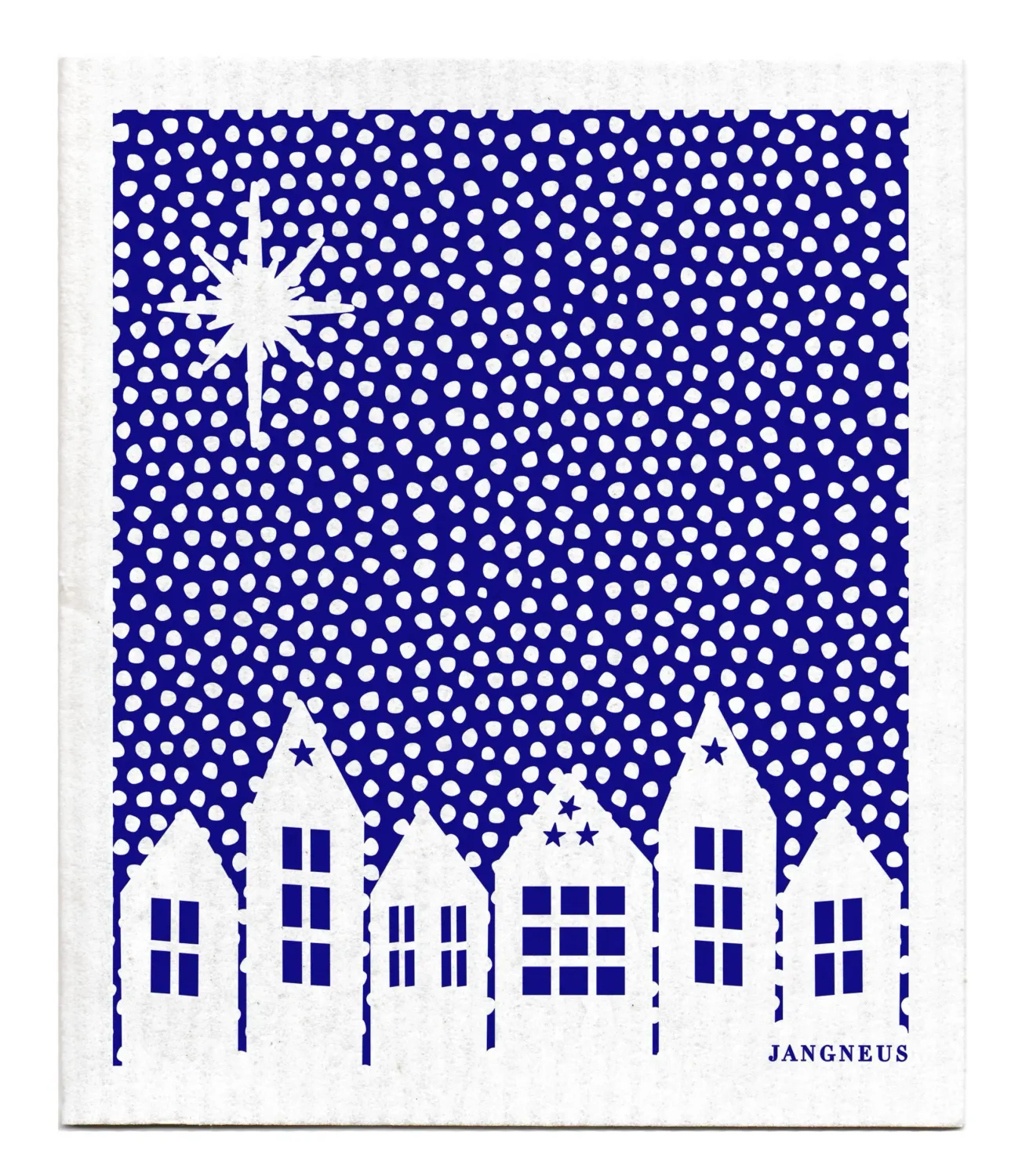 Swedish Cloth Snow Village Blue