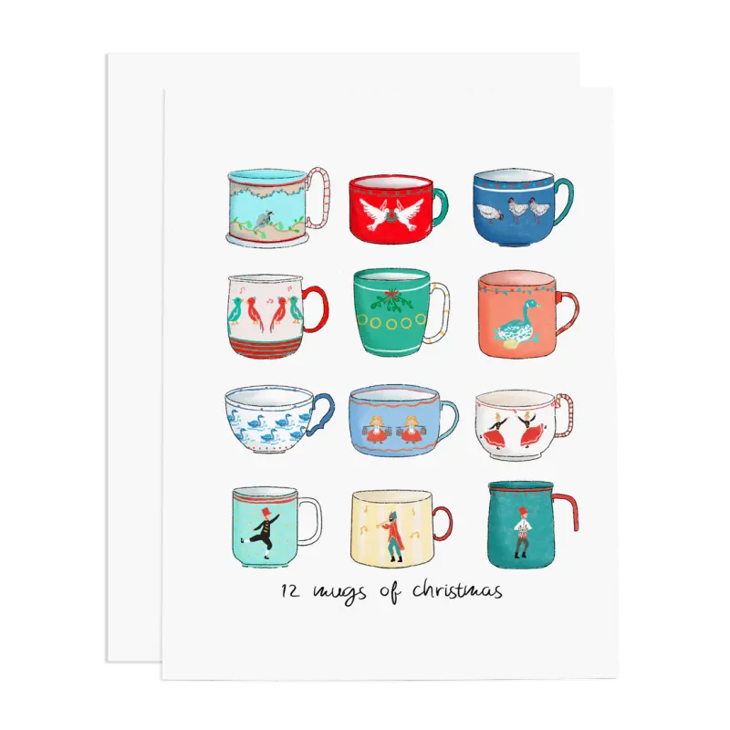 12 Mugs Of Christmas Card