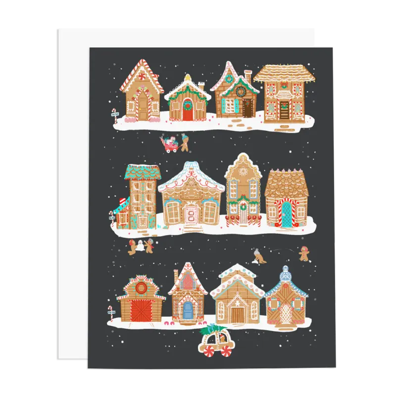Gingerbread Town Card