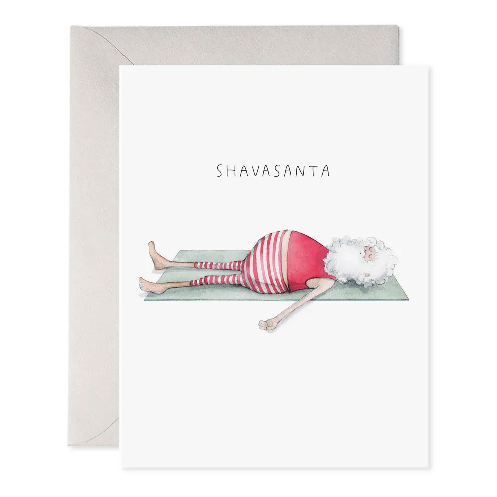 Card Yoga Santa