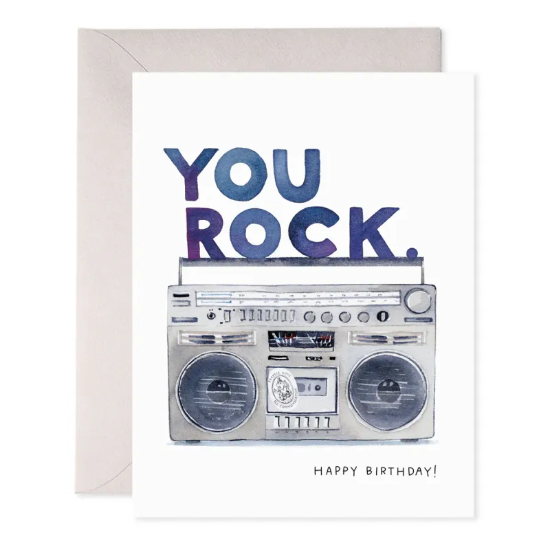 Boom box Birthday Card