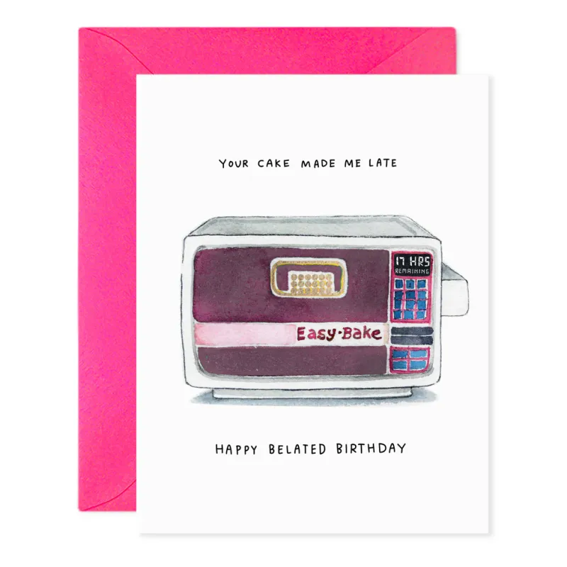 EZbaked Belated Birthday Card