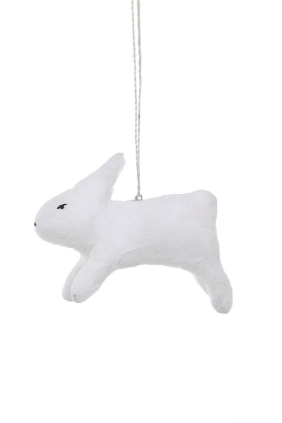 Spun Cotton Rabbit Ornament Final Sale