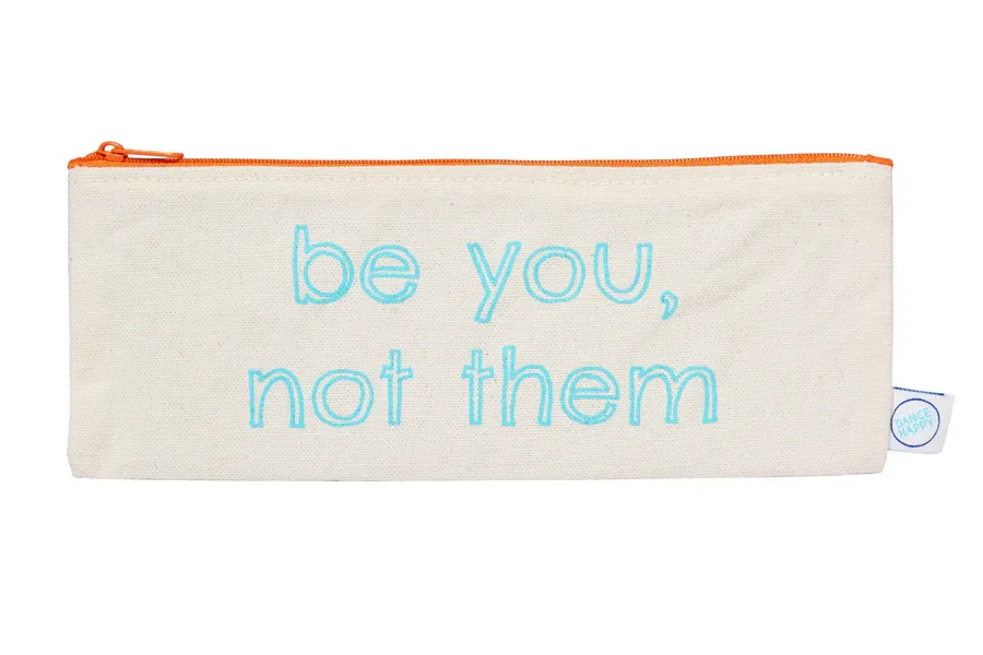 Be You Not Them Pencil Case In Aqua