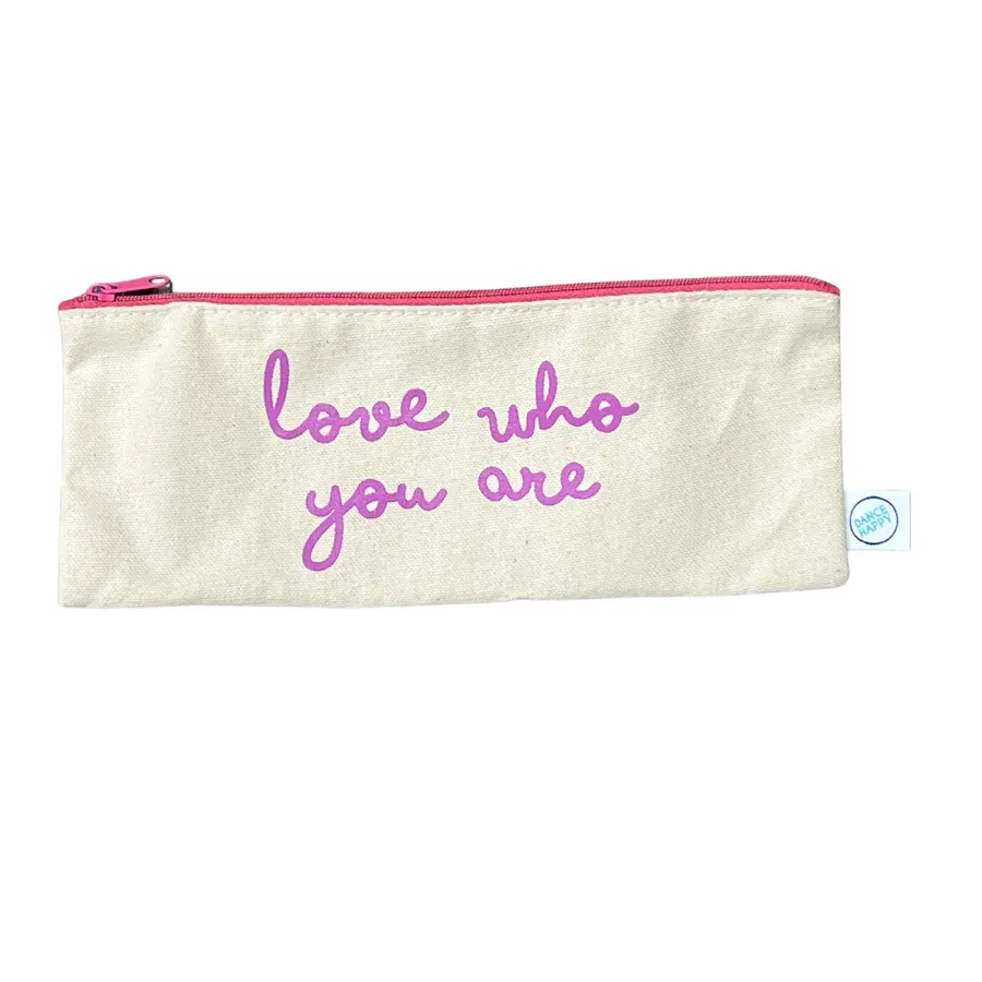 Love Who You Are Pencil Case In Orchid