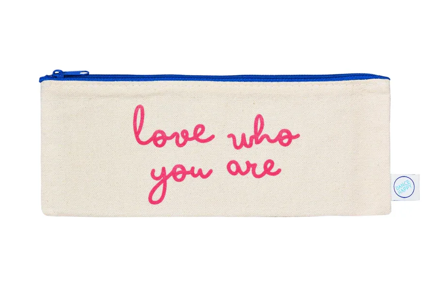 Love Who You Are Pencil Case In Rose