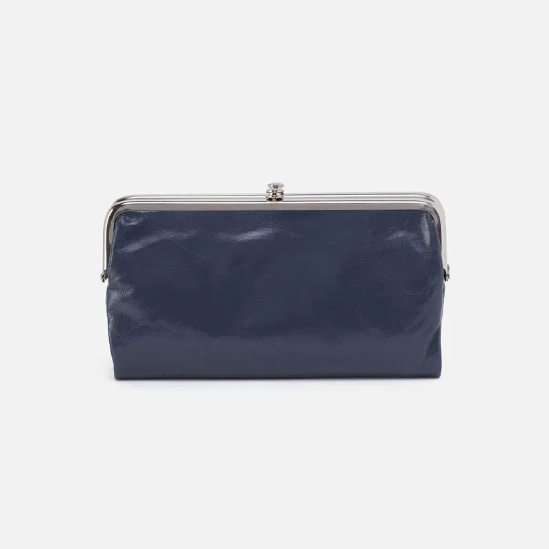 HOBO Lauren Clutch Wallet In Blue Stone