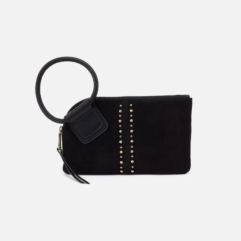 HOBO Sable Clutch In Black Suede Final Sale