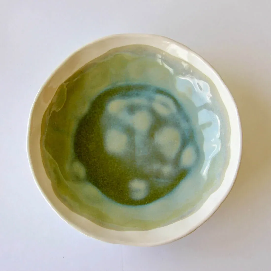 Large Artisan Serving Bowl Sea Spray