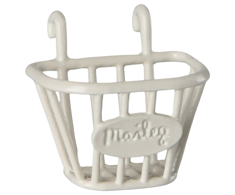 Maileg Mouse Tricycle Basket In White