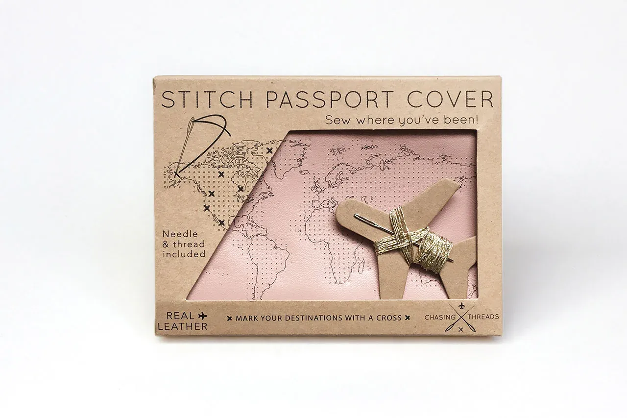 Stitch Passport Cover Pink