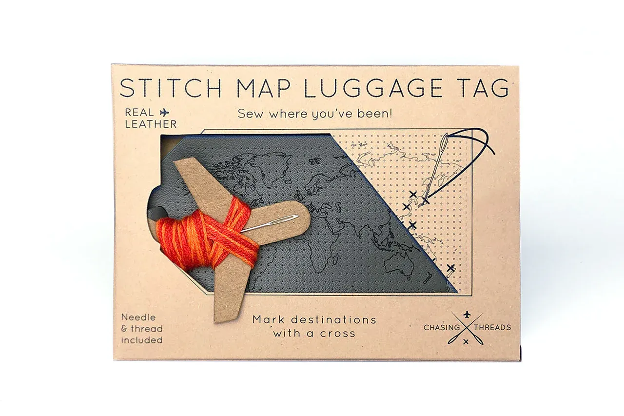 Stitch Luggage Tag Grey