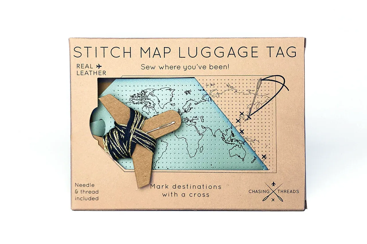 Stitch Luggage Tag Mint