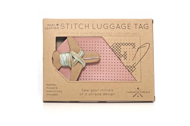 Stitch Luggage Tag Pink