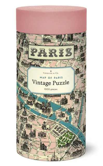 Map Of Paris 1,000 Piece Vintage Puzzle