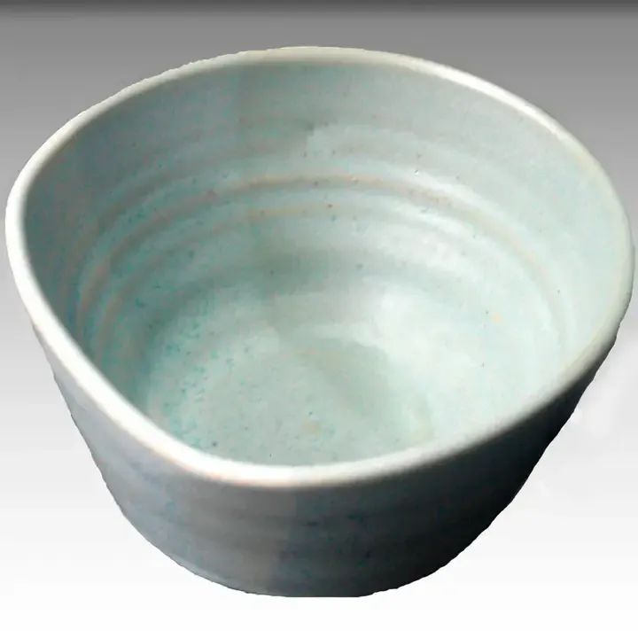 Handmade Pottery Dip Bowl Green Glaze Small