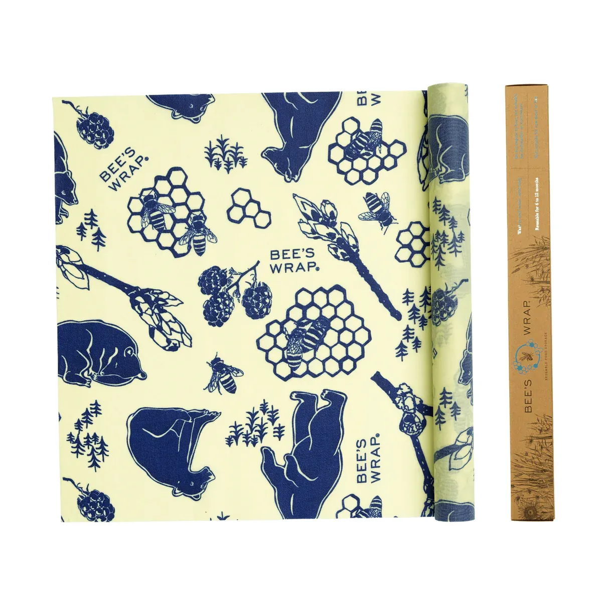 Bee&#39;s Wrap Roll Bees &amp; Bears Pattern